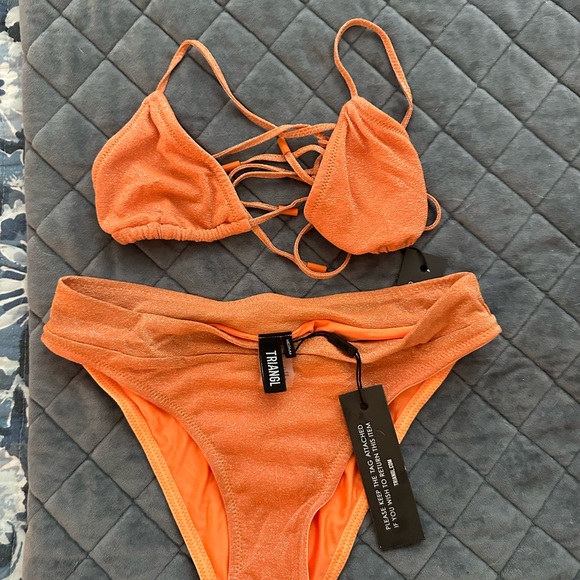 Triangl Shimmering Orange Bikini (S/M) - Picture 1 of 4